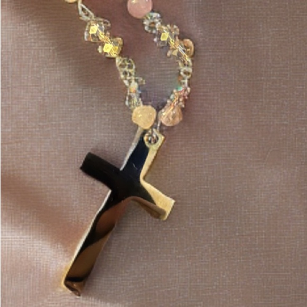Silver cross necklace